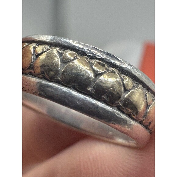 James Avery Retired 14k Gold Sterling Silver Eternal Heart To Heart Ring Sz 5 - Picture 7 of 9